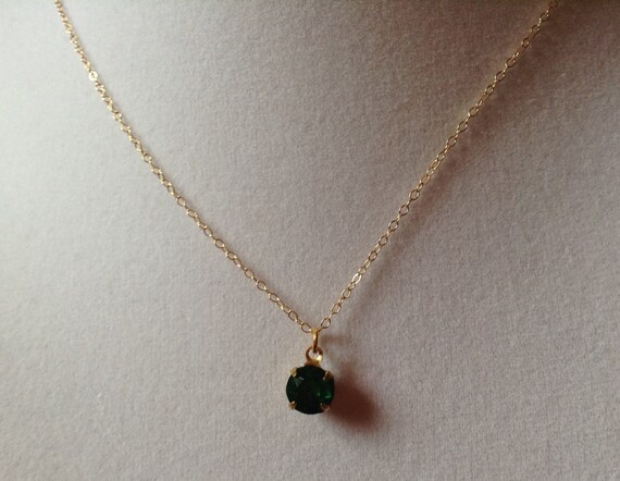 Delicate 2024 emerald necklace
