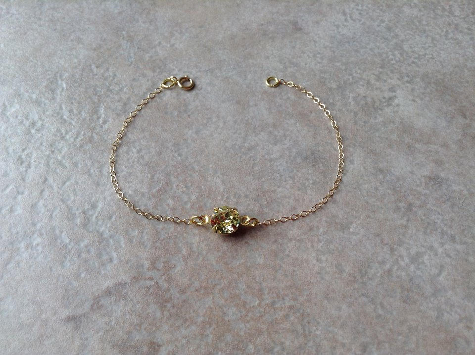 Jonquil Bracelet Minimalist Gold Bracelet Gold Dainty Etsy
