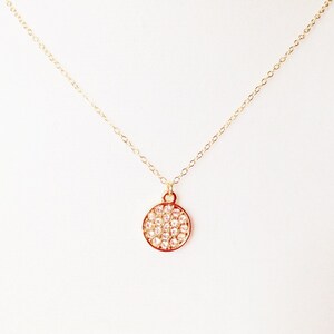 Multi Gemstone Pave Charm Disc 18