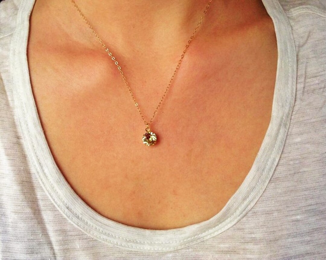 Jonquil Necklace, Minimalist Gold Necklace, Gold Dainty Necklace