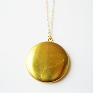 LARGE locket necklace, brass locket necklace , layering necklace, large locket necklace, gold locket necklace, modern necklace