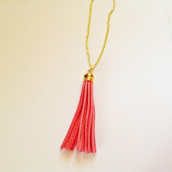 Tassel Necklace Pink Tassel Necklace Tassel Jewelry Colorful