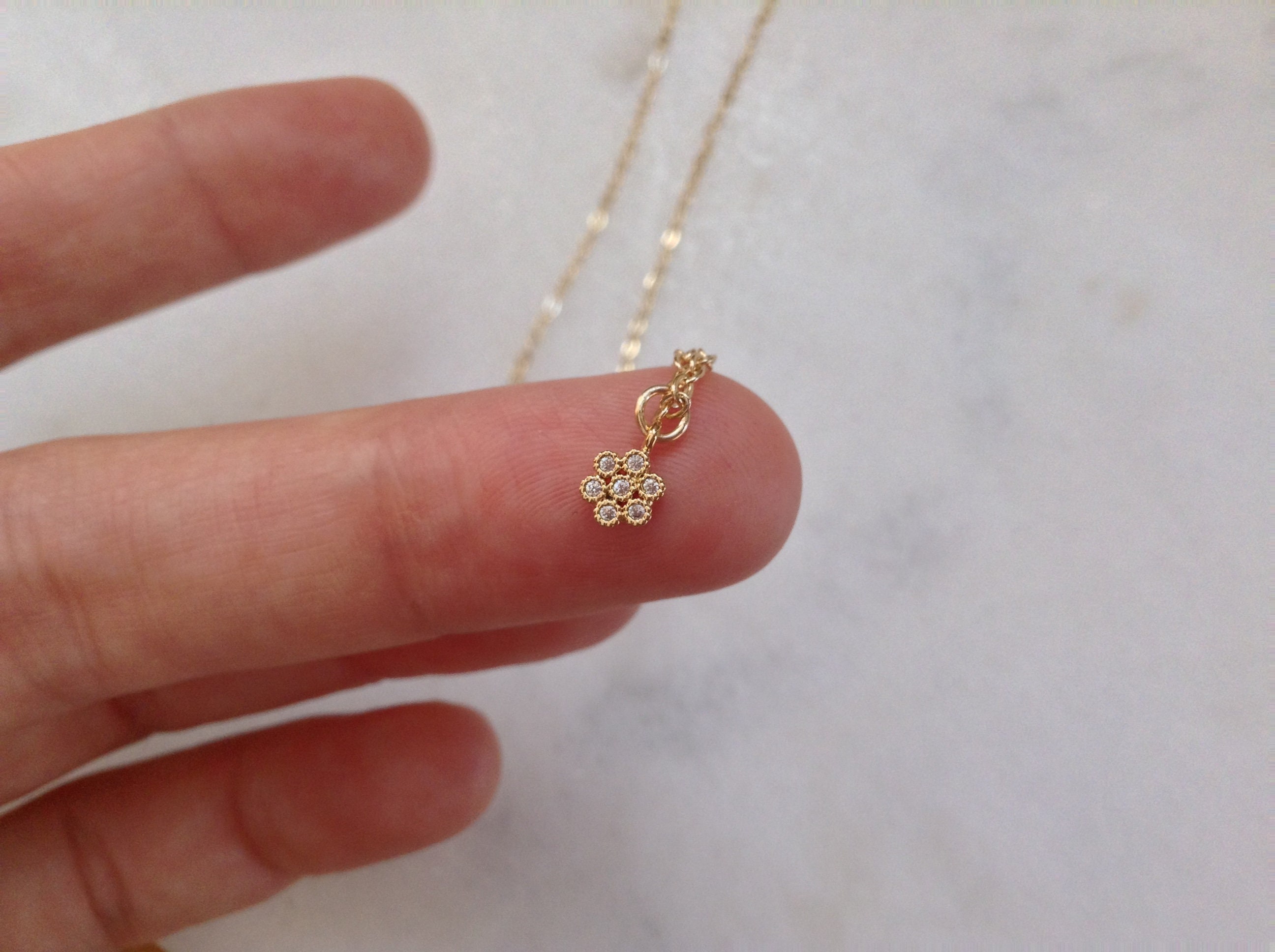 Gold necklace 29210514241 Flower Pico LITTLE DETAILS
