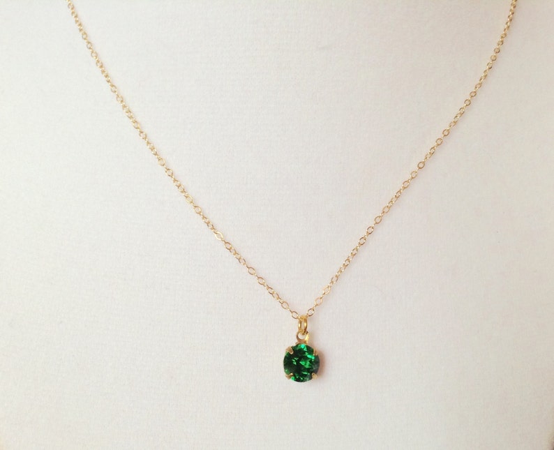 Emerald Necklace Emerald Pendant Necklace Emerald Jewelry - Etsy