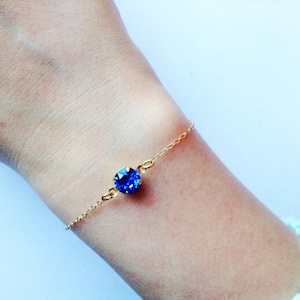 Sapphire bracelet, Blue bracelet, blue stone bracelet, cute bracelet, dainty bracelet, tiny jewelry , minimalist bracelet, dainty bracelet