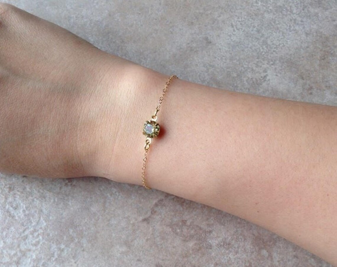 Jonquil Bracelet Minimalist Gold Bracelet Gold Dainty Etsy
