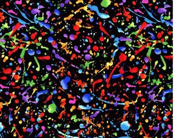 Paint Splatter Fabric Etsy
