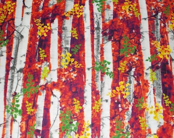 Vibrant Timeless Treasures Electric BIRCH TREES Print 100% Cotton Quilt Craft Fabric