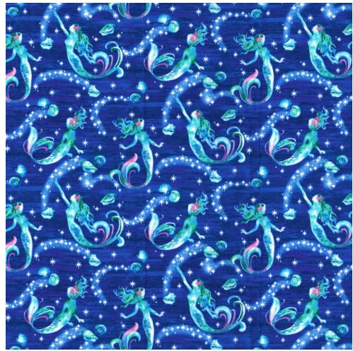 Diving Divas Metallic Mermaid Fabric by Timeless Treasures Collection –  Angels Neverland