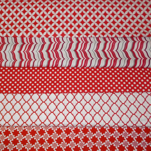 Red Fat Quarters Etsy