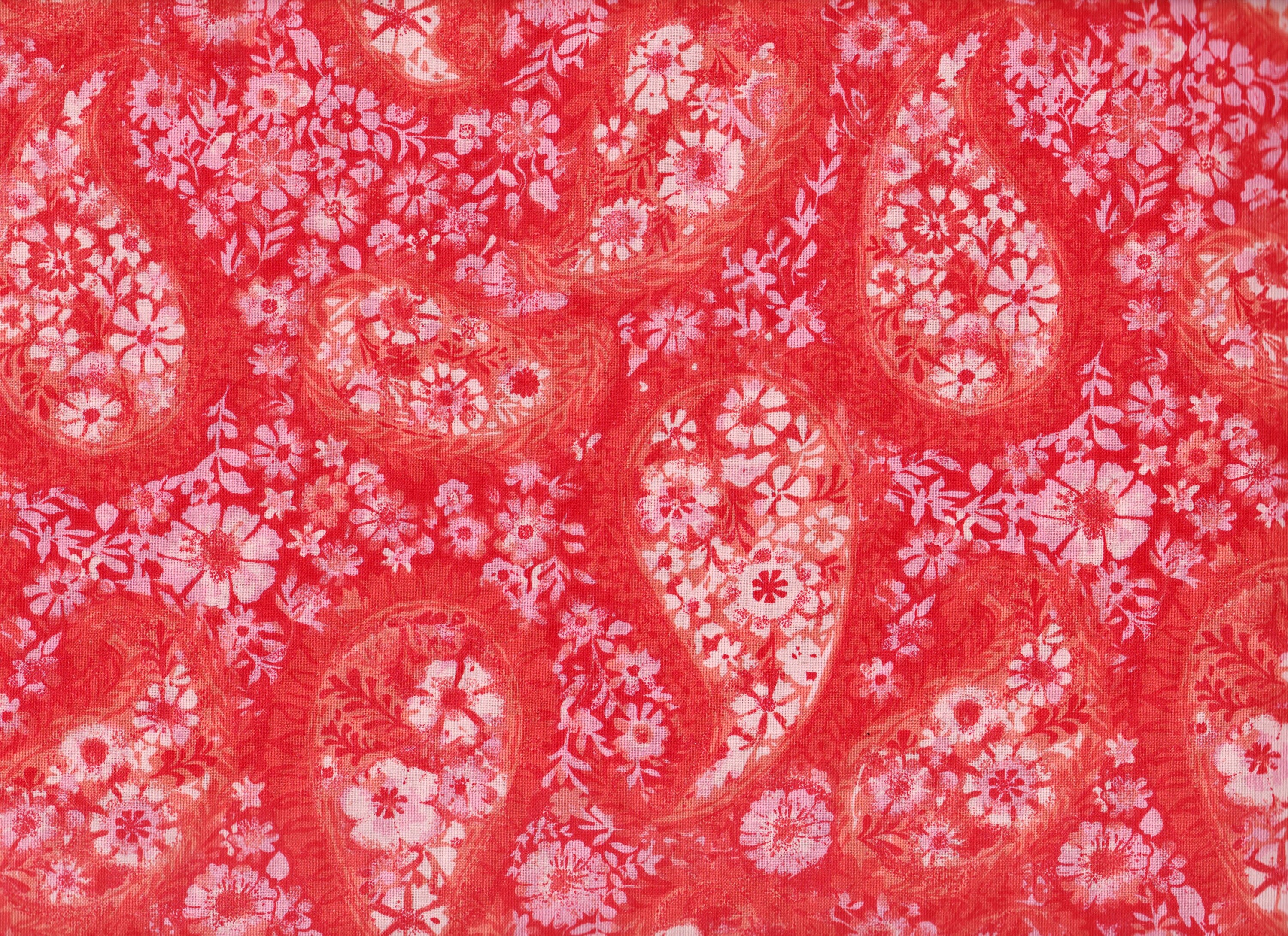 BTY TC Studio Jakarta PAISLEY Coral Print 100% Cotton Quilt Crafting Fabric  by the Yard - Etsy