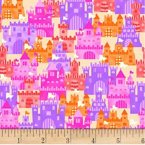 BTY Studio E Mermaids Rock SAND CASTLES Sand Print 100% Cotton Quilt Craft Fabric by the Yard