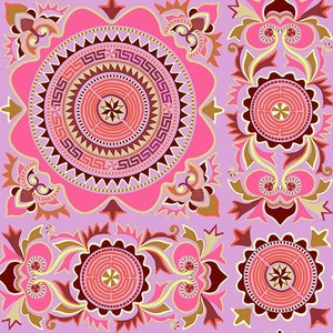 BTY Amy Butler DREAM WEAVER Mantra Violet Print 100% Cotton Quilt Crafting Free Spirit Fabric by the Yard