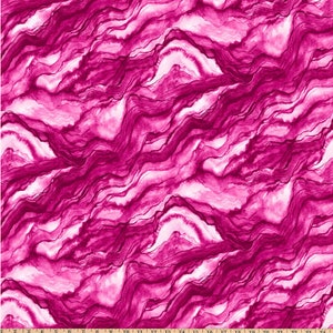 BTY Blank Quilting Aziza Marble Texture Fuchsia Print 100% Cotton Quilt Fabric by the YARD