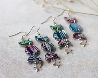 Triple Moon Earrings | Witch Style | Handmade