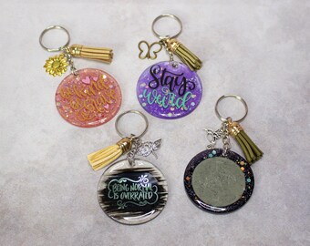 Acrylic and resin keychain
