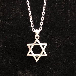 Star of david necklace, Magen david necklace, Silver star, Silver necklace, star necklace, Hand made piece