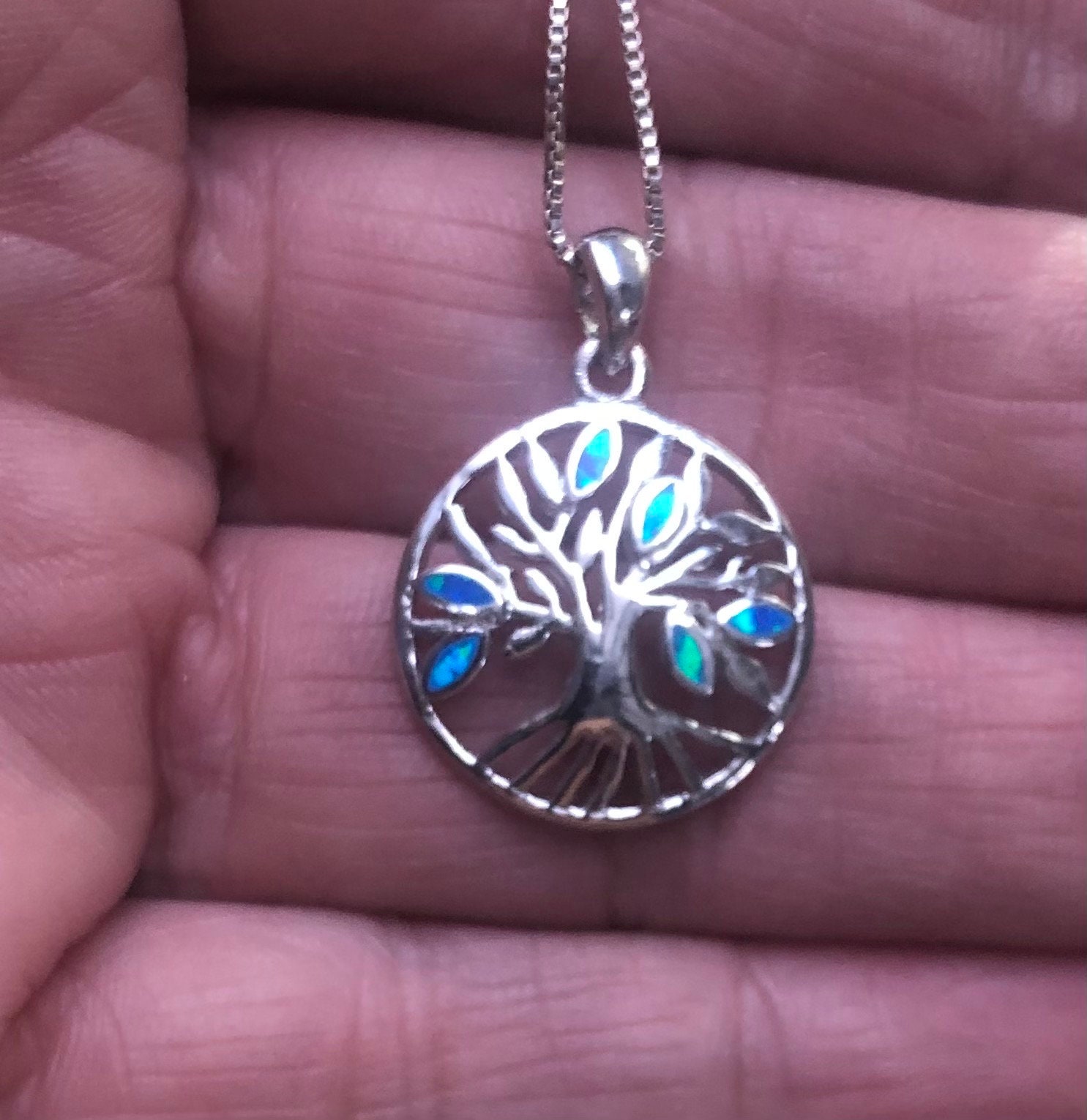 Baum Des Lebens Herz Medaillon Halskette Anhänger, 24 Mm 100% 925 Sterling Silber Keltische Schmuck