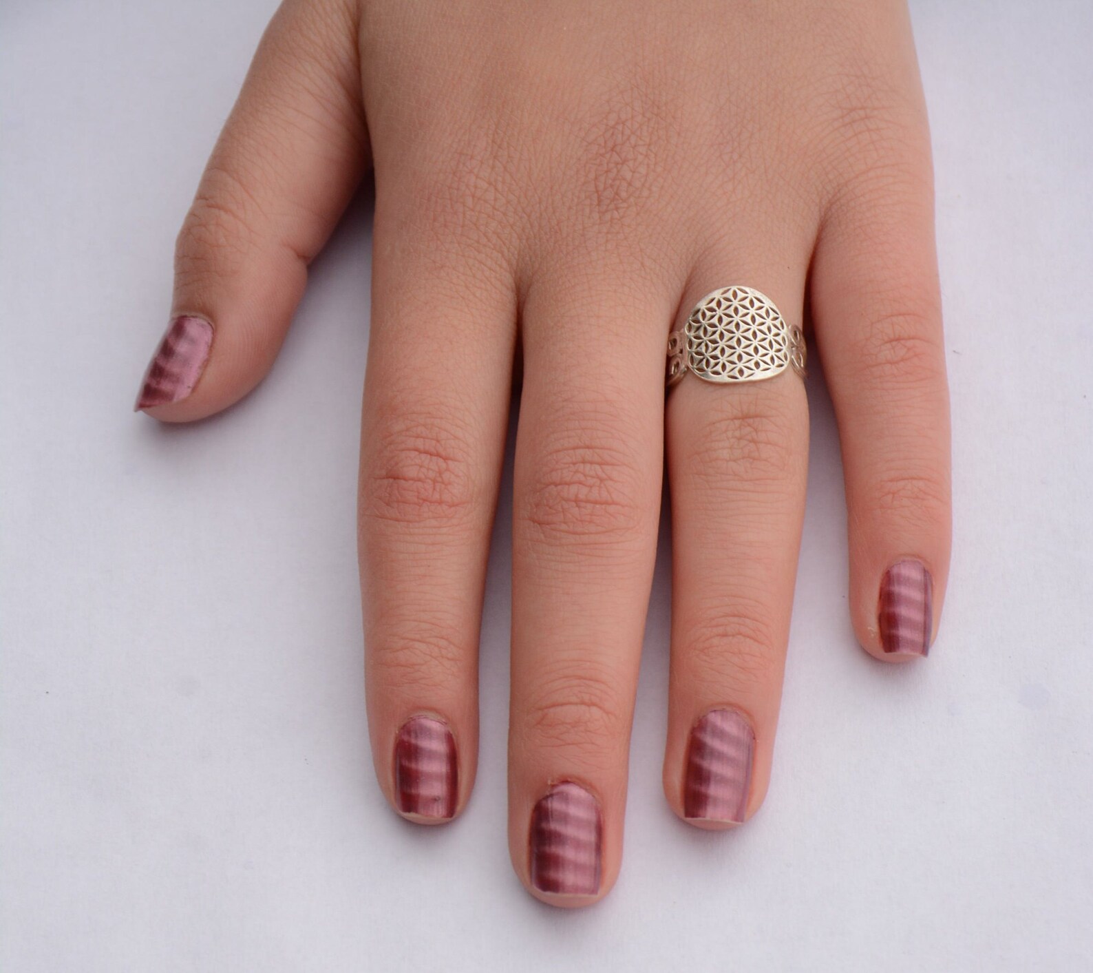 Scared Geometry Ring Flower of Life Ring, Sacred Geometry Ring - Etsy