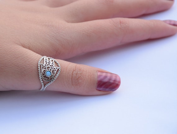 Hamsa Ring Sterling Hamsa Ring Sterling