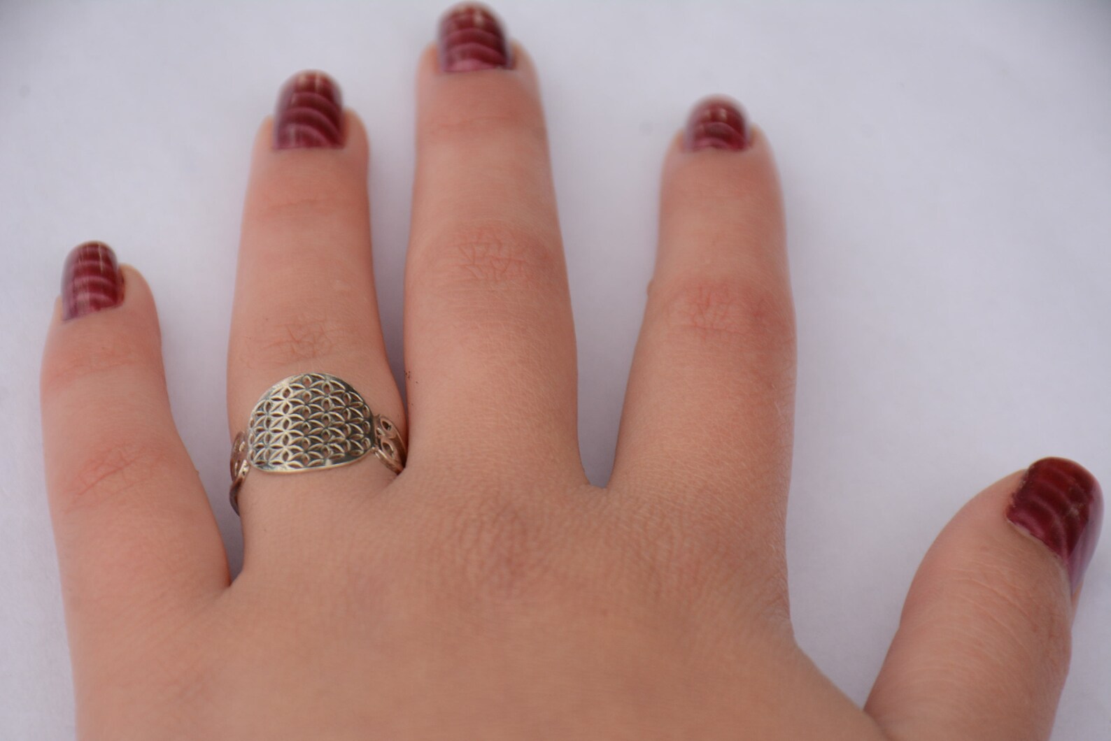 Scared Geometry Ring Flower of Life Ring, Sacred Geometry Ring - Etsy