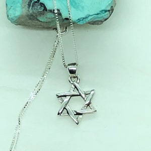 Star of david necklace, Magen david necklace, Silver star, Silver necklace, star necklace, Hand made piece