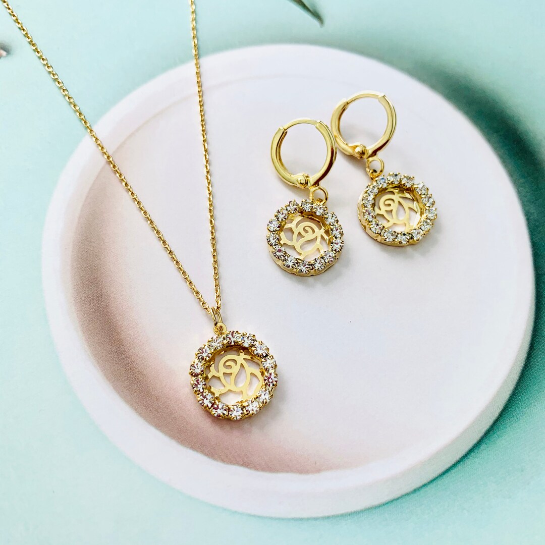 Medium Gold Set 14K Gold Filled Jewellery Set, Simple Gold Jewelry Set - Etsy