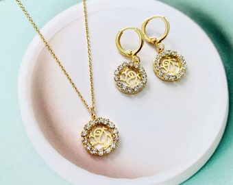 14K Gold Filled Jewellery Set, Simple Gold Jewelry Set