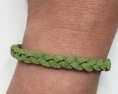 Suede Bracelet 218 - friendship braid suede bracelet green gift adjustable current womenswear unique innovative