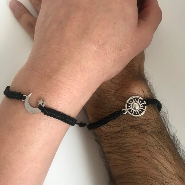 Sun and moon Couples Bracelets 367-friendship lovers long distance relationships anniversary gift boyfriend girlfriend couples gift matching