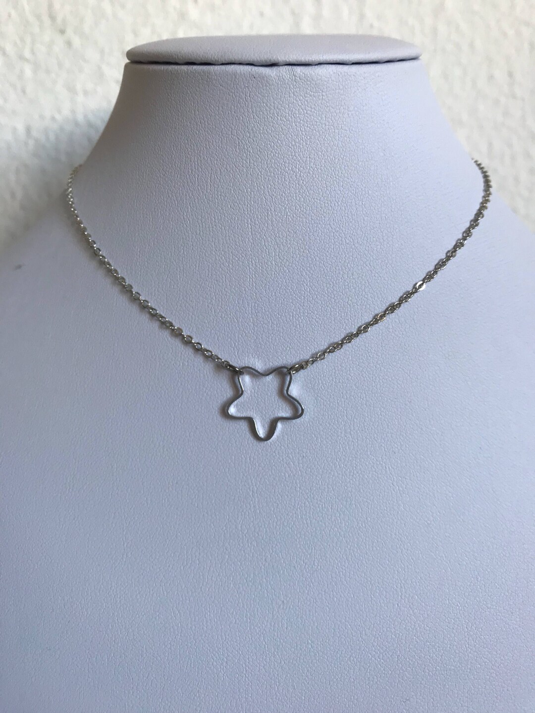 Flower Necklace 331- Silver Flower Necklace Bohemian Alloy
