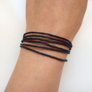 Waxed cotton Bracelet 2- friendship waxed cotton cuff  bracelet   gift adjustable current womenswear unique innovative