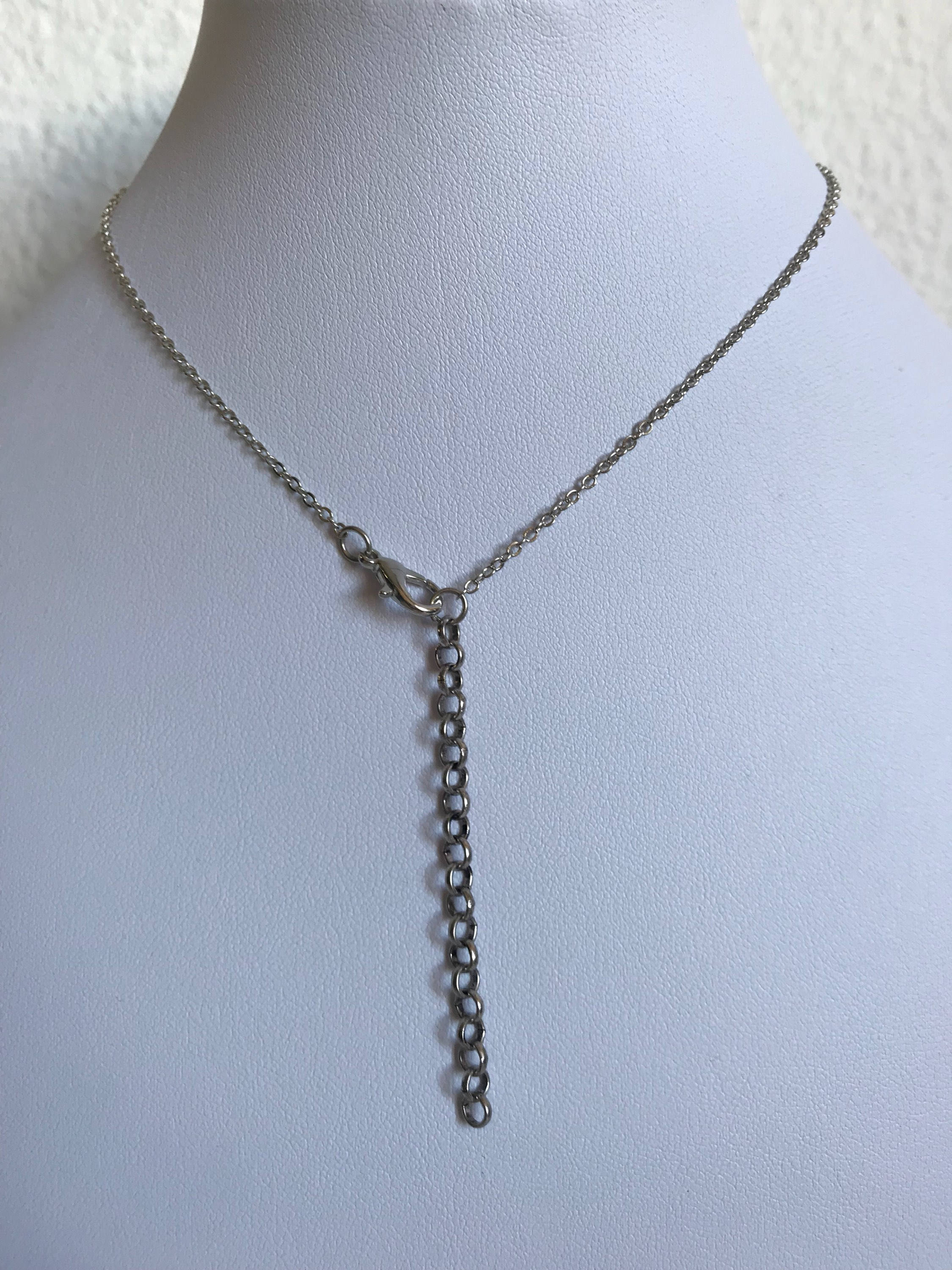 Flower Necklace 331- Silver Flower Necklace Bohemian Alloy