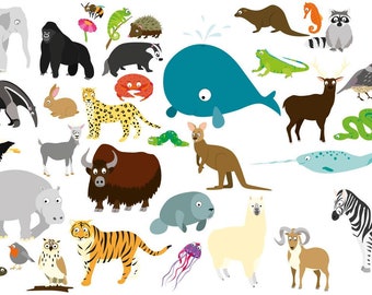 Wandschablone "Animals" für das Kinderzimmer