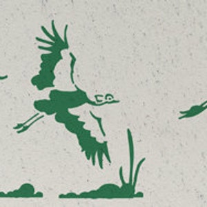 Pochoir mural »Grue« 0065