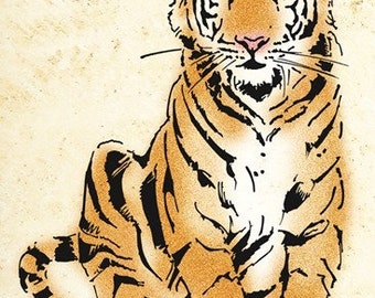 Stencil Wandschablone »Tiger Tom«