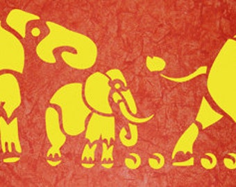 Stencil Schablone Elefanten 04_0060