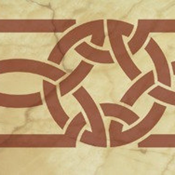 Stencil Wall Template» Celtic Ribbon 8 «