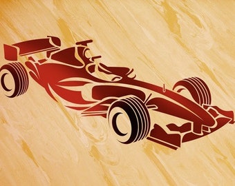 Stencil Wandschablone »Formel 1«