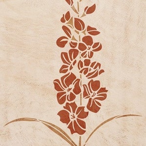 Stencil Wandschablone Gladiolen Bild 1