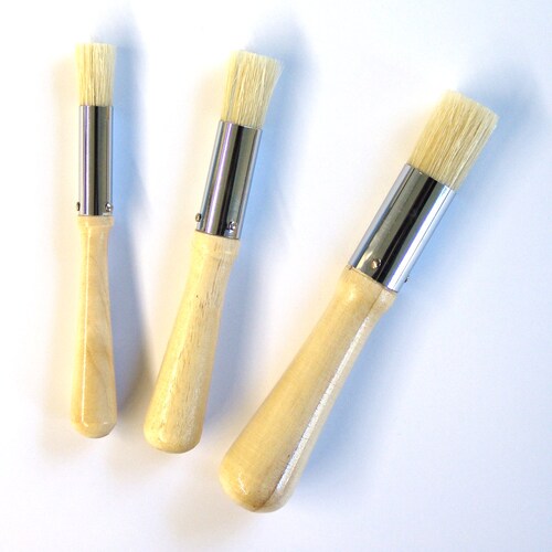 Stencil Brush Various Sizes Made in UK Natural Bristle Brushes Etsy UK