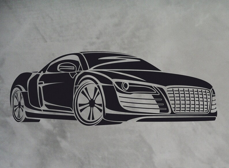 Stencil wall stencil Audi R8 0454 | Etsy