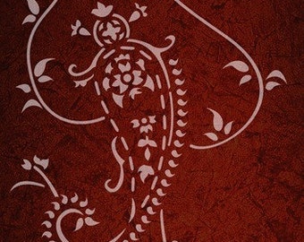 Stencil wall Template» Flower Rank 2 «