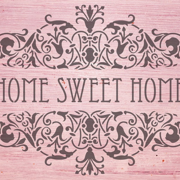 Stencil Wall Mask» Home Sweet Home «