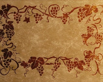 Stencil wall stencil "Wine leaves"