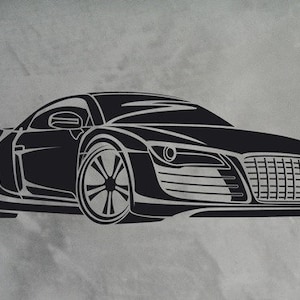 Stencil Wandschablone Audi R8 Bild 1