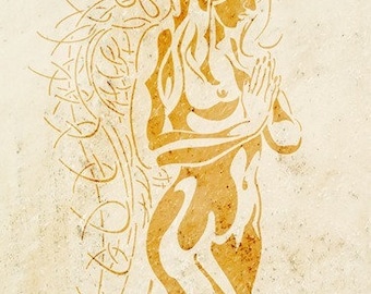 Stencil Wandschablone »Engel 3«