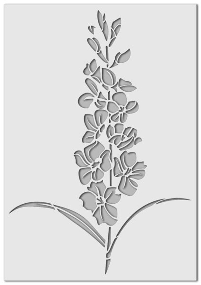 Stencil Wandschablone Gladiolen Bild 2