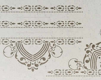 Stencil template ceiling Art Nouveau - 1652