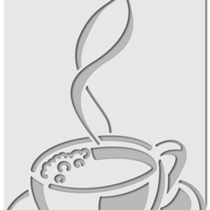 Stencil Wandschablone Kaffeetasse Bild 2